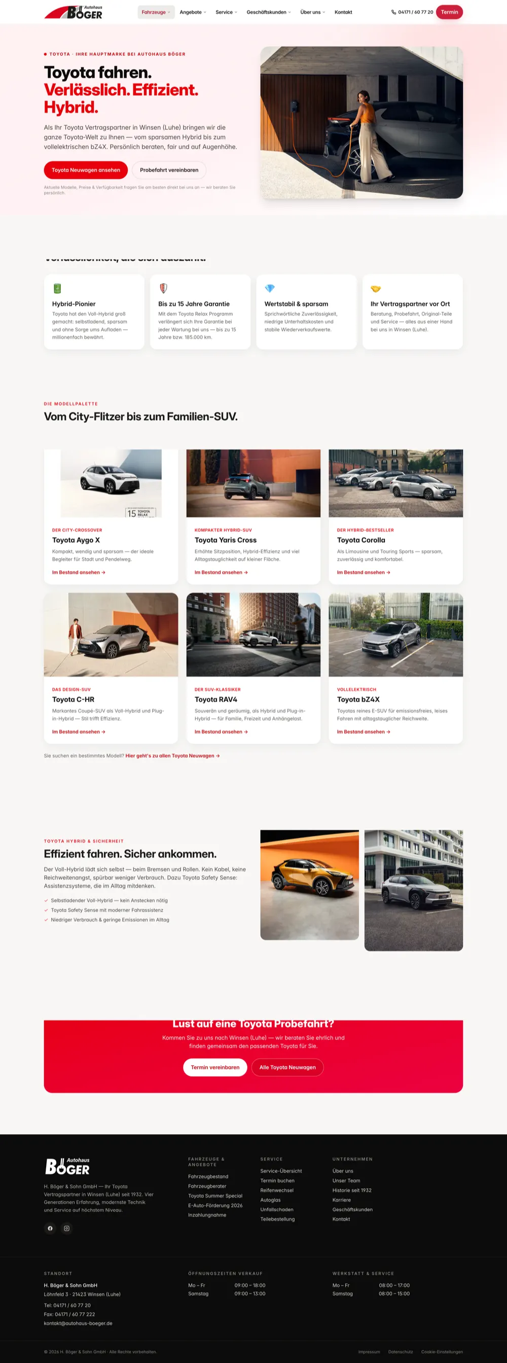 Komplette Toyota-Markenwelt bei Autohaus Böger