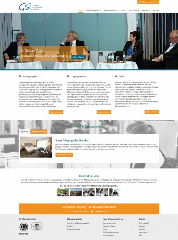 GSI Bonn Webdesign